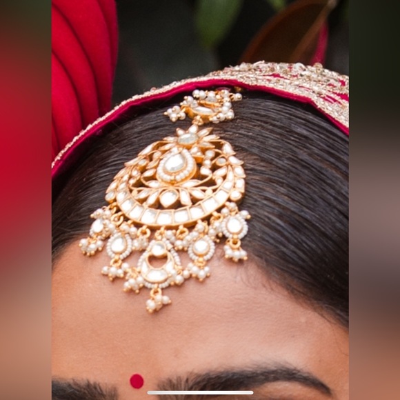 INDIAN/PUNJABI NECKLACE WEDDING OR RECEPTION SET!!! 💎✨ 5 PIECE SET - Picture 2 of 4